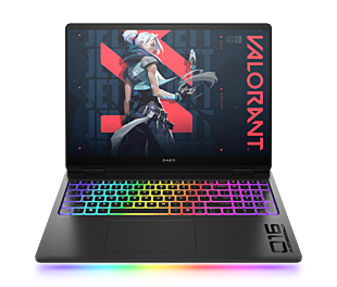 OMEN MAX Gaming Laptop 16-ah0211TX - 40.6 cm (16) - Shadow black aluminum in cover and base, light bar, RGB in keyboard frame, black chrome logo (C1SW8PA)