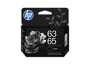 HP 63/65 Black Original Ink Cartridge (B7RT3AA) - Center facing