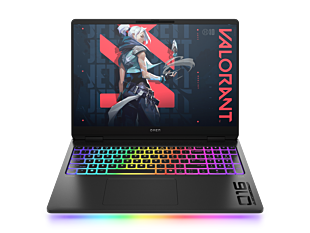 OMEN MAX Gaming Laptop 16-ah0080TX - 40.6 cm (16) - Shadow black aluminum in cover and base, light bar, RGB in keyboard frame, black chrome logo (BD2R1PA)