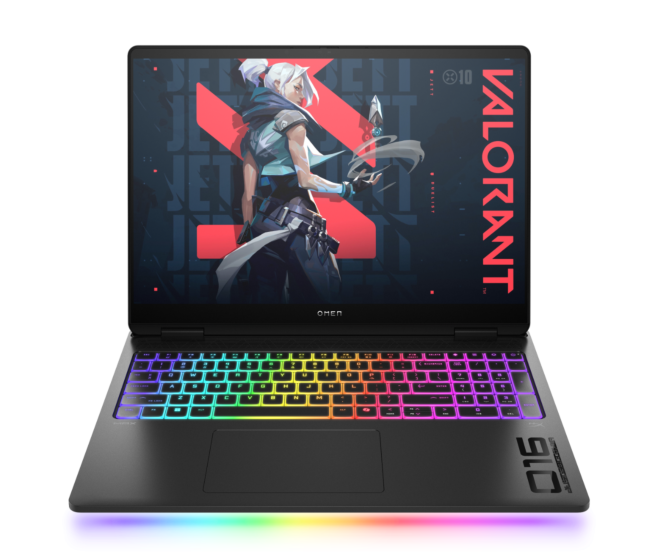 OMEN MAX Gaming Laptop 16-ah0182TX - 40.6 cm (16) - Shadow black aluminum in cover and base, light bar, RGB in keyboard frame, black chrome logo (BV7W2PA)