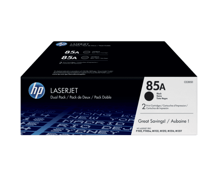 HP 85A 2팩 검정 정품 LaserJet 토너 카트리지 | HP코리아