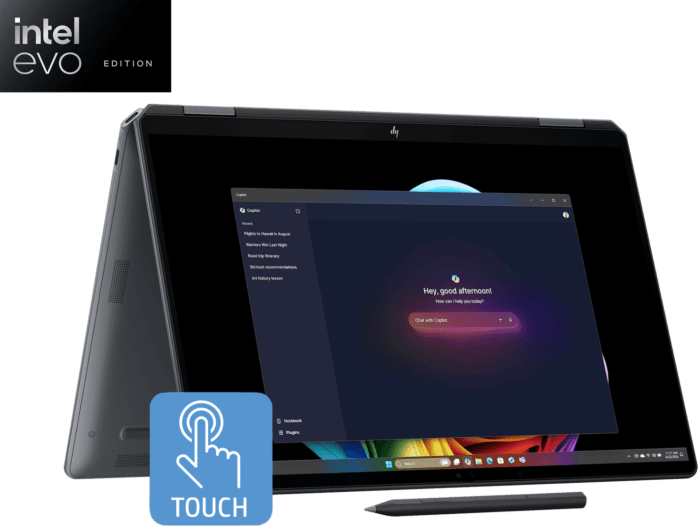 옴니북 울트라 플립 14-fh0051TU 노트북 + HyperX PulseFire Haste 2 미니 초경량 고정밀 유무선 겸용 마우스(검정색) + HP 프리미엄 노트북 백팩 + 1TB 외장 SSD - 14" - 회색 (B15J4PA-BN3)