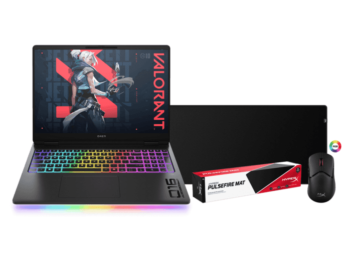 OMEN MAX Gaming Laptop 16-ah0207TX - 40.6 cm (16) - Shadow black aluminum in cover and base, light bar, RGB in keyboard frame, black chrome logo (C1NX6PA-BN)