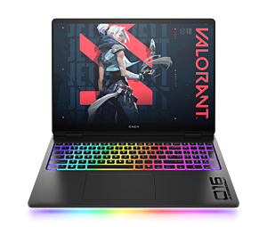 OMEN MAX Gaming Laptop 16-ah0211TX - 40.6 cm (16) - Shadow black aluminum in cover and base, light bar, RGB in keyboard frame, black chrome logo (C1SW8PA-BN)