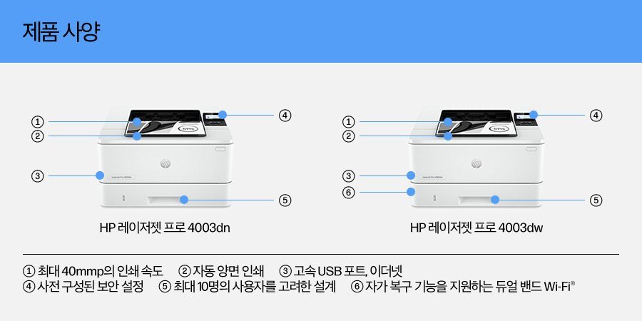 HP 레이저젯 프로 4003 시리즈